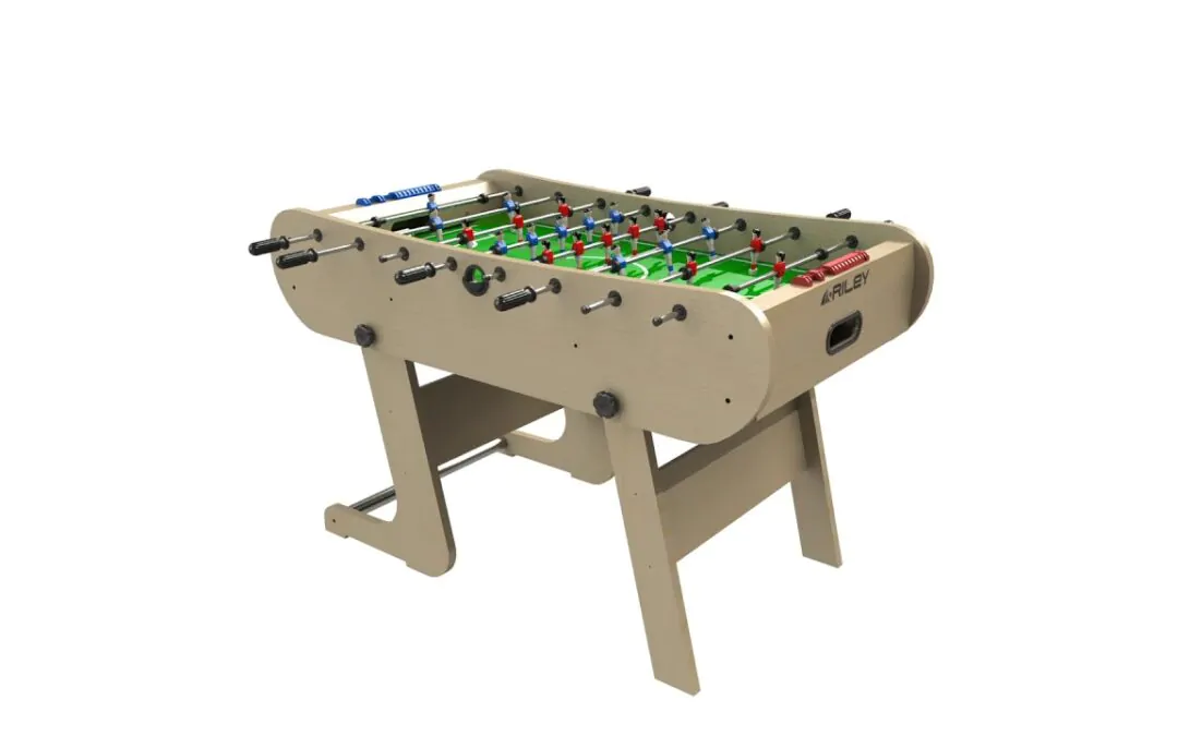 Mesa de futbolín de madera beige