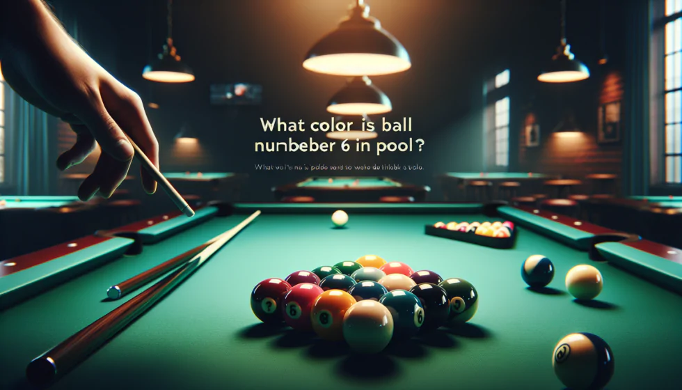 Mesa de billar con bolas y taco en juego.