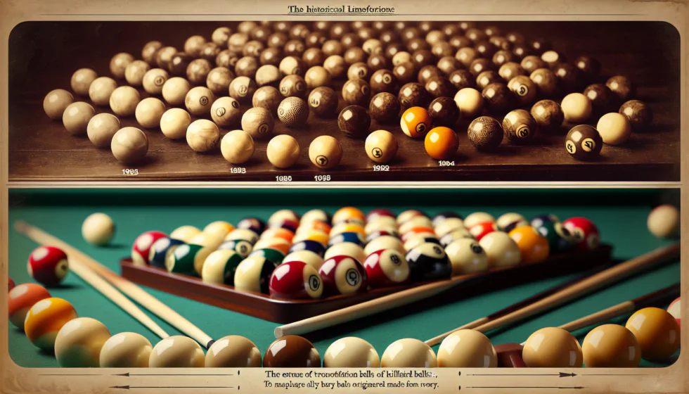 Evolución histórica de bolas de billar desde 1923.