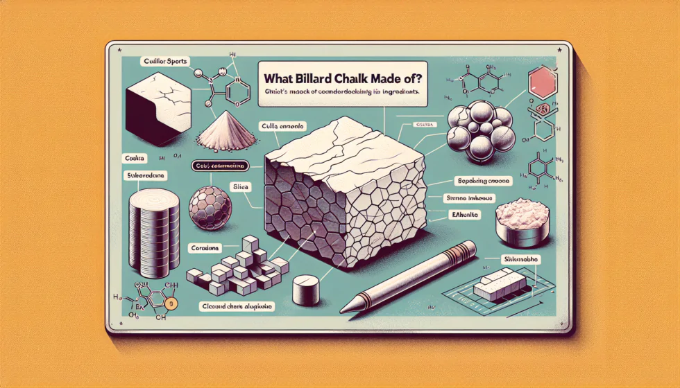 Diagrama de ingredientes de tiza de billar.